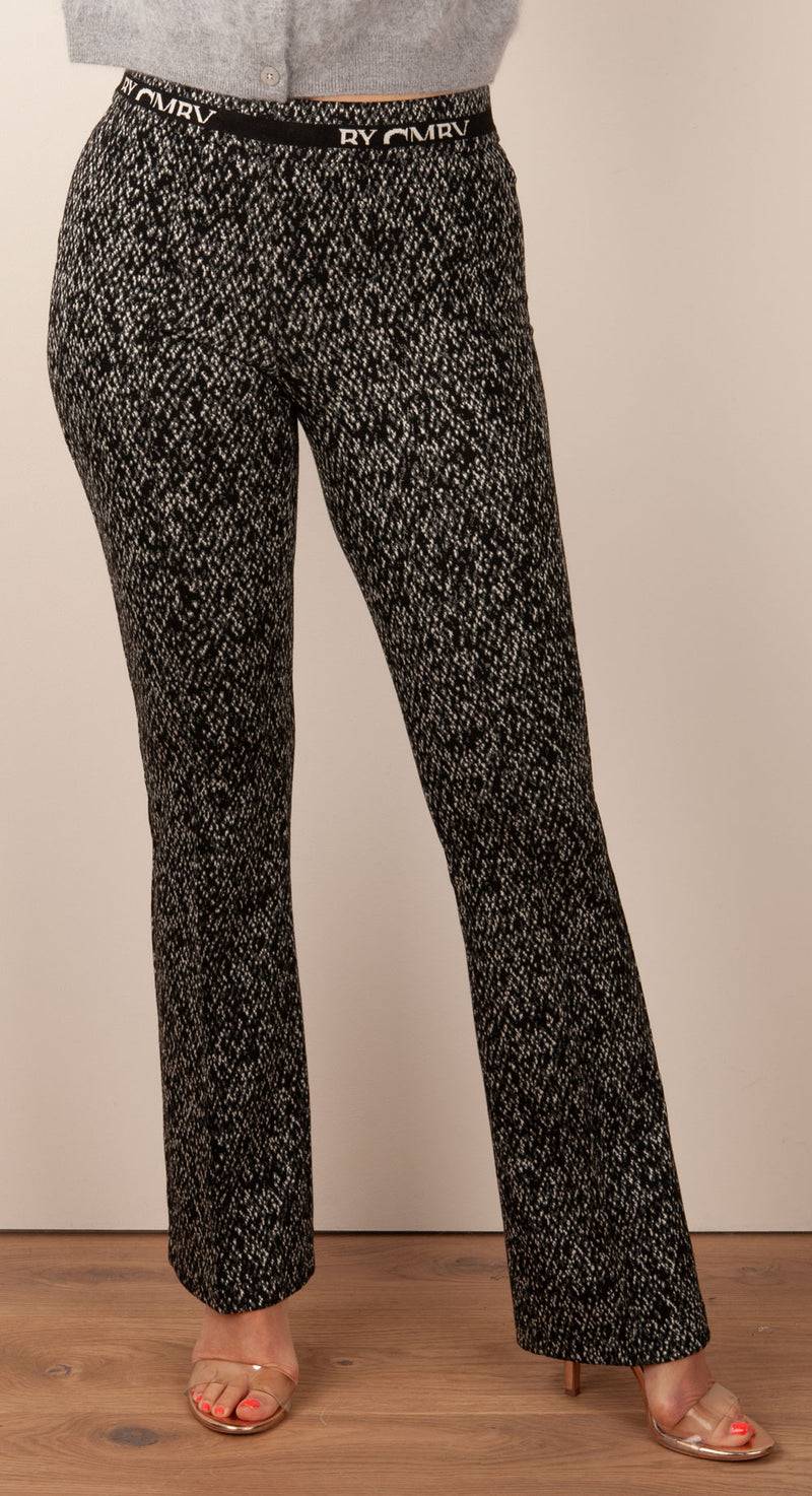 Cambio Hose „Flower“ Schwarz | Weiß