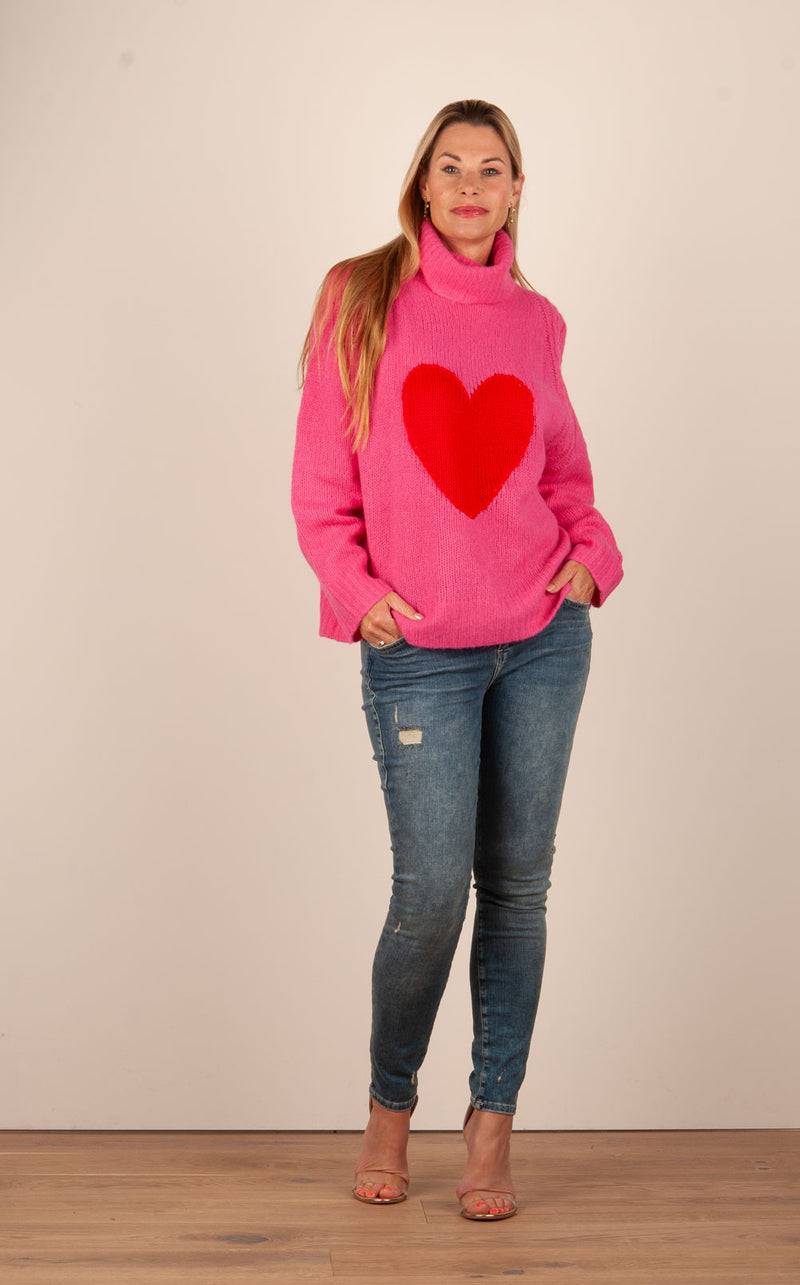 Grace Pullover Pink | Rot Valentinstagsangebot