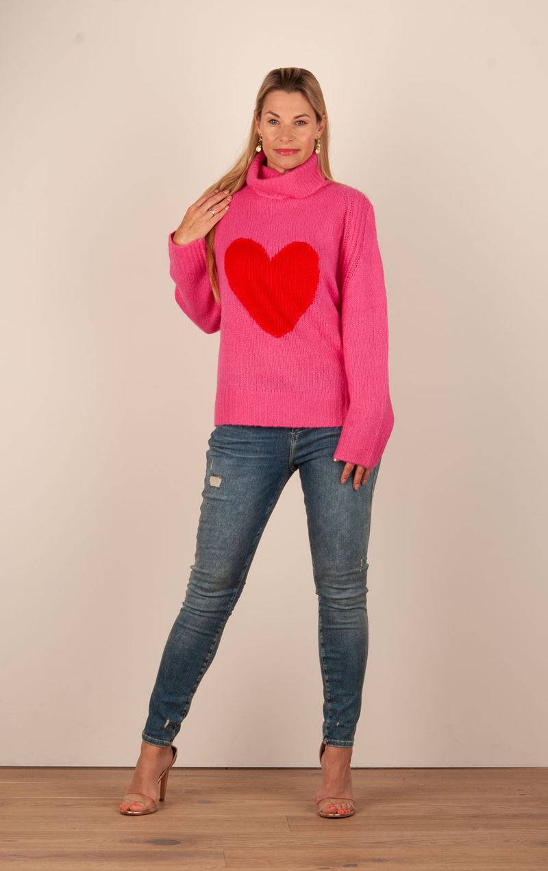 Grace Pullover Pink | Rot Valentinstagsangebot