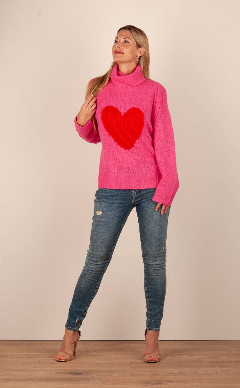 Grace Pullover Pink | Rot Valentinstagsangebot