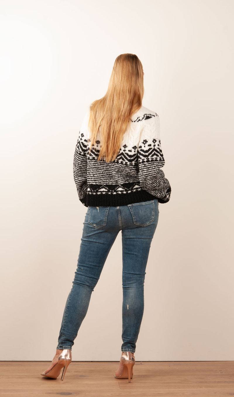 Grace Pullover Schwarz | Weiß Heißer Verkauf