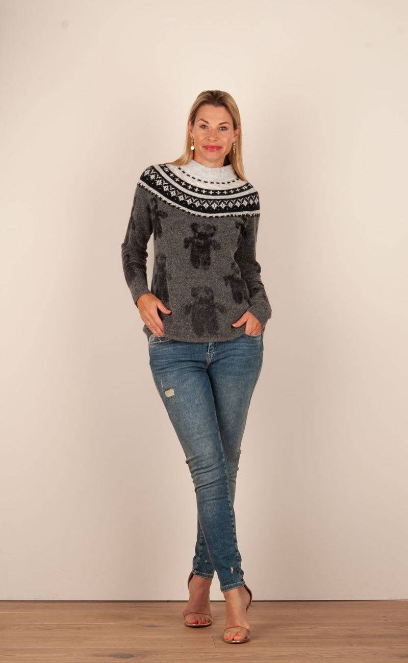 Grace Pullover Grau | Schwarz | Weiß Top Angebot