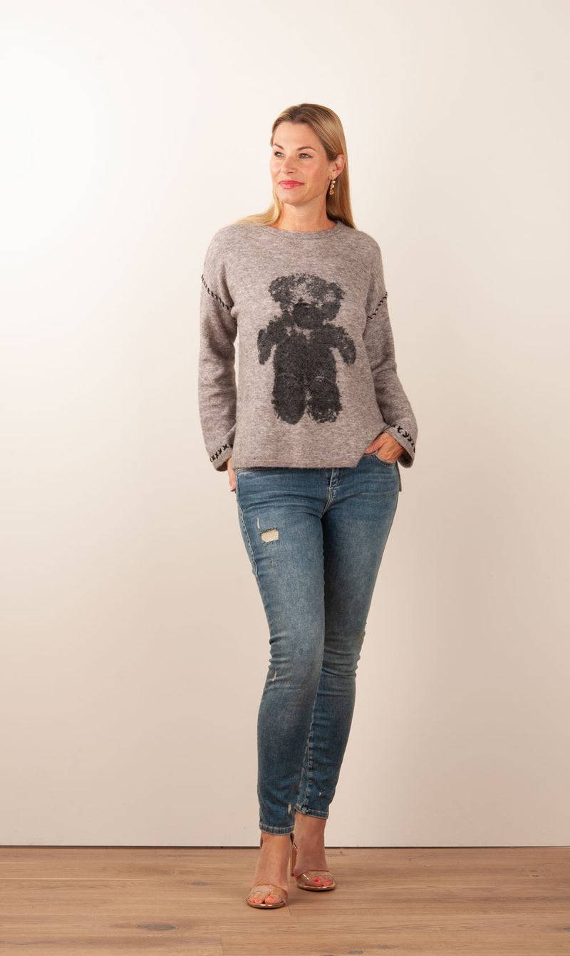 Grace Pullover „Teddy“ Taupe Online Outlet