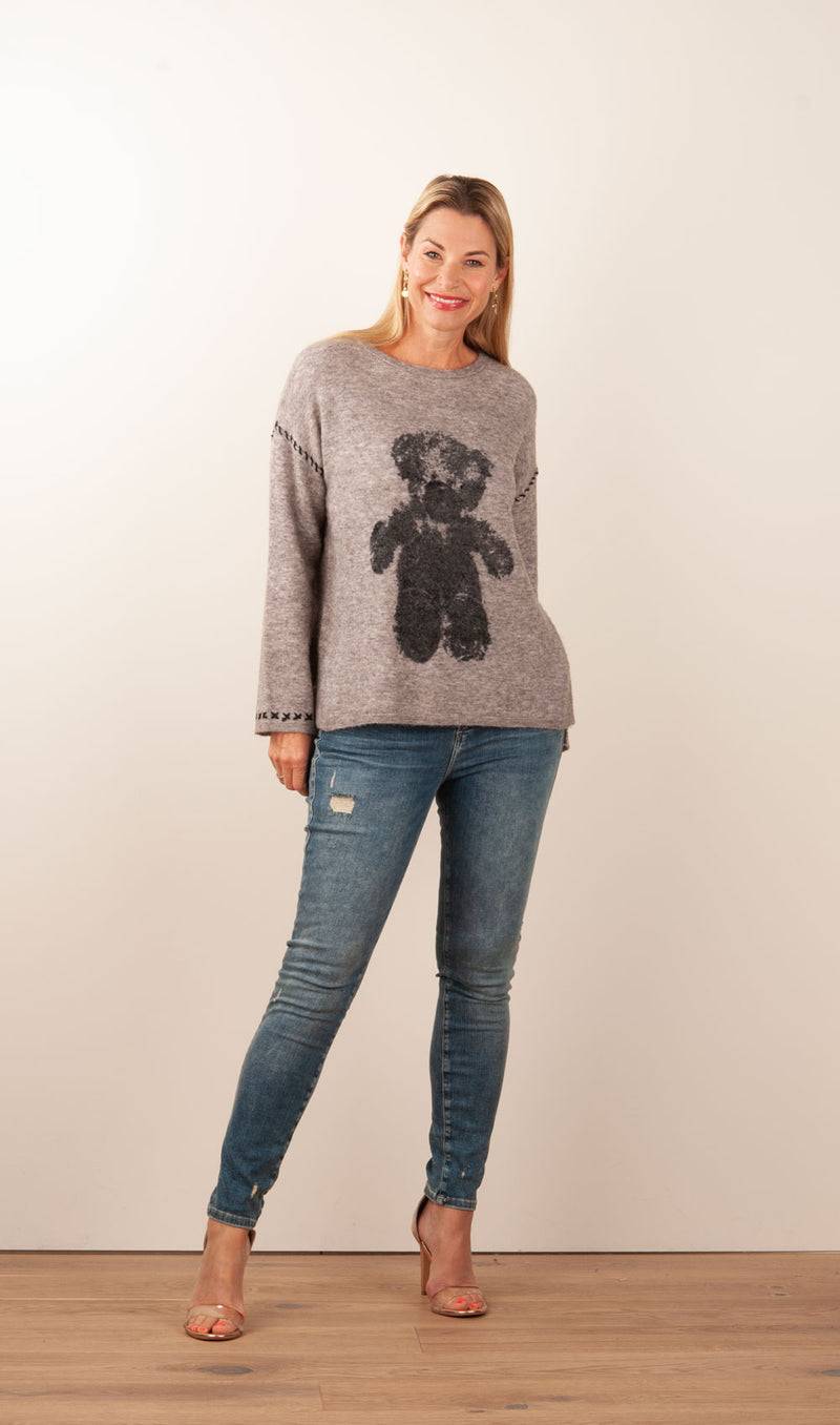 Grace Pullover „Teddy“ Taupe Online Outlet