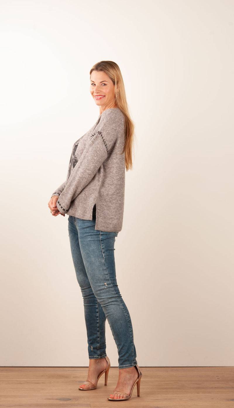 Grace Pullover „Teddy“ Taupe Online Outlet