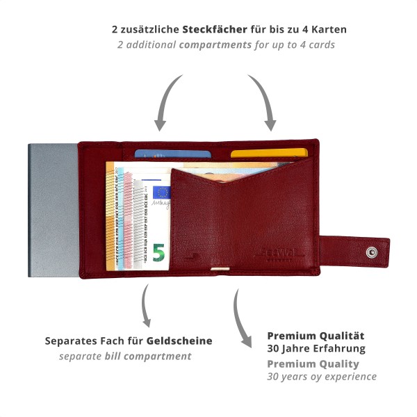 SecWal SecWal Kartenetui mit Münzfach Wiener Schachtel Discount Store für neue Produkte