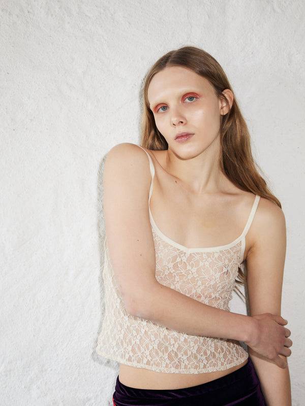 Simone Wild Lace Slip Top Super Rabatt