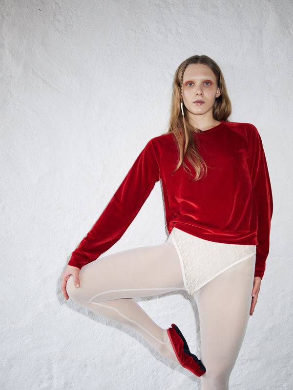 Simone Wild Velvet Raglan Sweater 2025