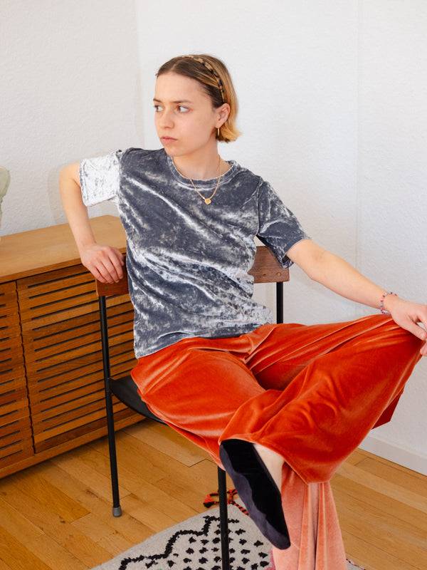 Simone Wild Hammered Velvet T-Shirt Limitierter Zeitrabatt