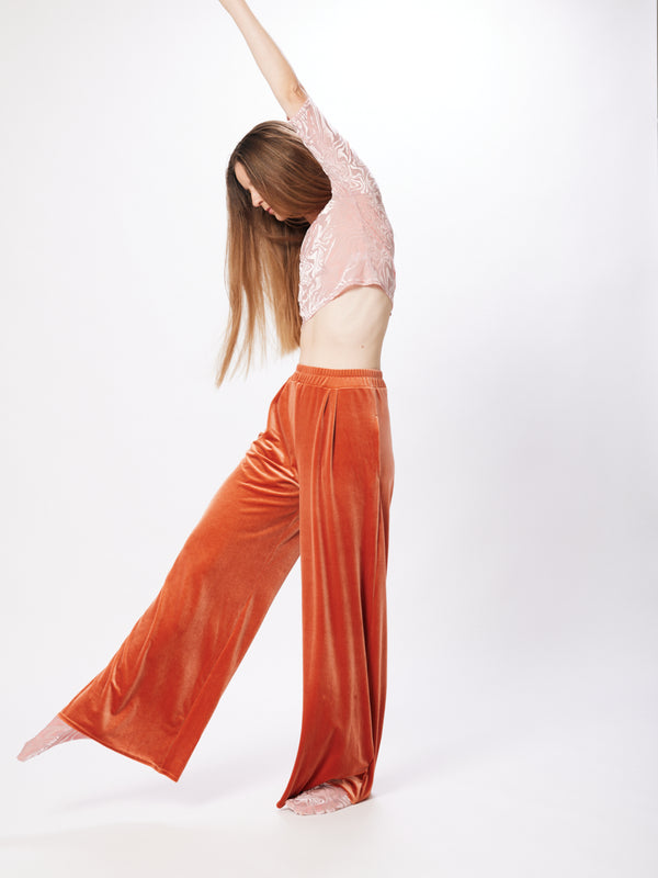 Simone Wild Velvet Pocket Pants Amber Auslauf