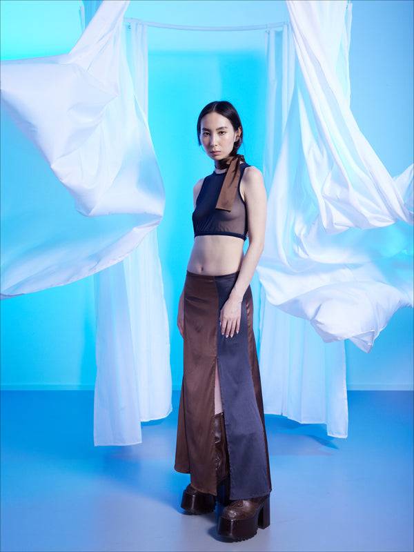 Simone Wild Satin Long Skirt Sonderangebot