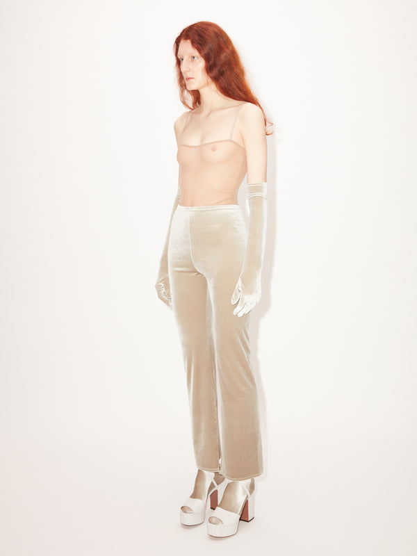 Simone Wild Velvet Slit Pants Jubiläumsangebot