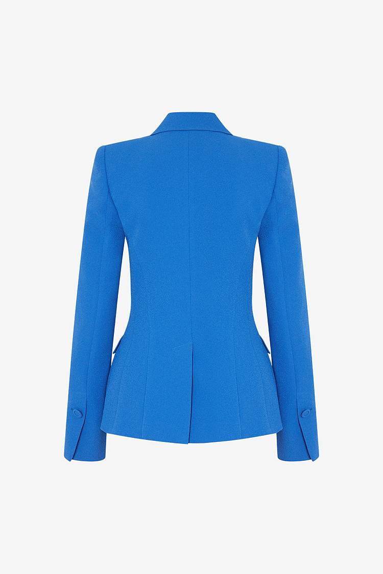 ﻿Sly 010 Einreihiger Blazer mit Pattentaschen aus Crêpe-Envers-Satin Bis zu 55% Rabatt
