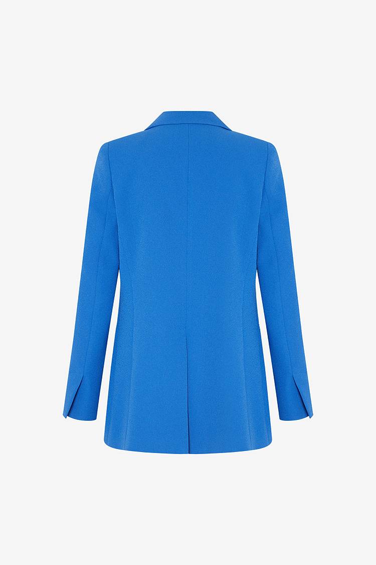 Sly 010 Lang geschnittener knopfloser Blazer aus Crêpe-envers-Satin Nur noch ein Tag übrig