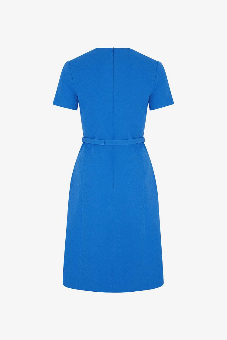 Sly 010 Elegantes Midi-Kleid mit Stoffgürtel Super Rabatt