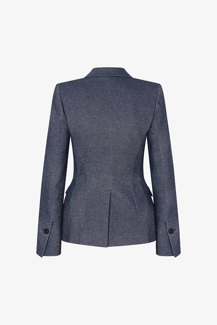 Sly 010 Einreihiger Denimblazer mit Pattentaschen 50% Rabatt für begrenzte Zeit