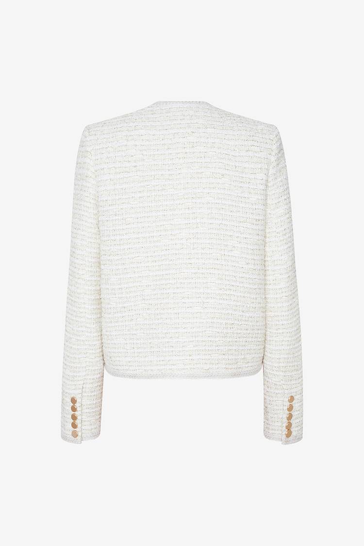 Sly 010 Kurze Tweedjacke mit aufgesetzten Taschen Speichern exportieren