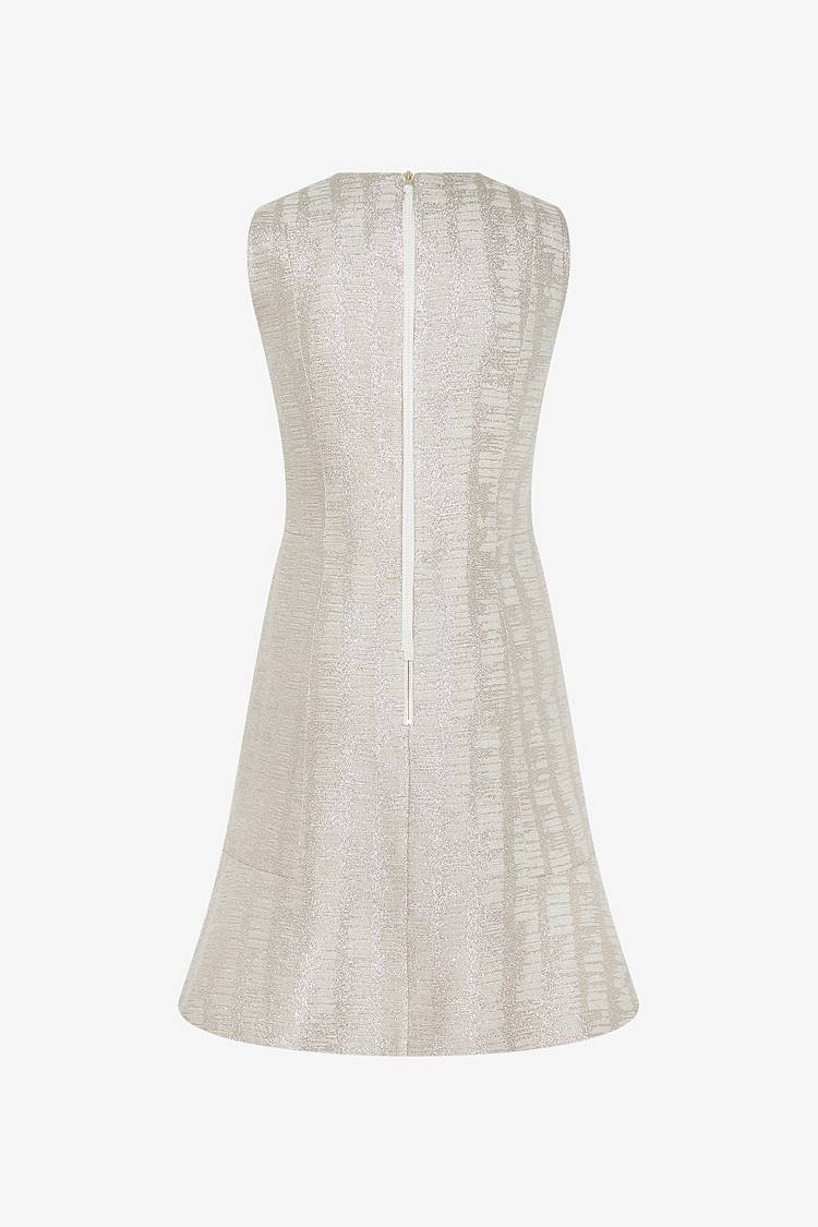 Sly 010 Tailliertes Kleid aus funkelndem Lurex-Jacquard zollfrei