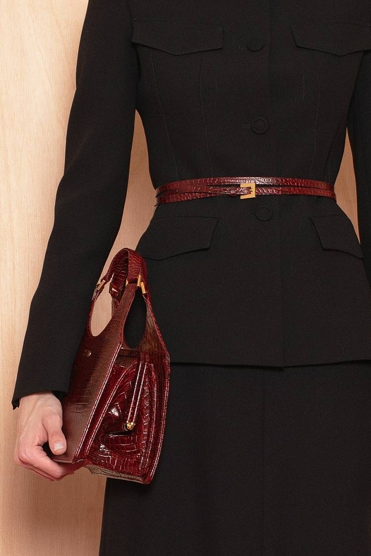 Sly 010 Maria Bag aus Leder mit Kroko-Prägung 2025
