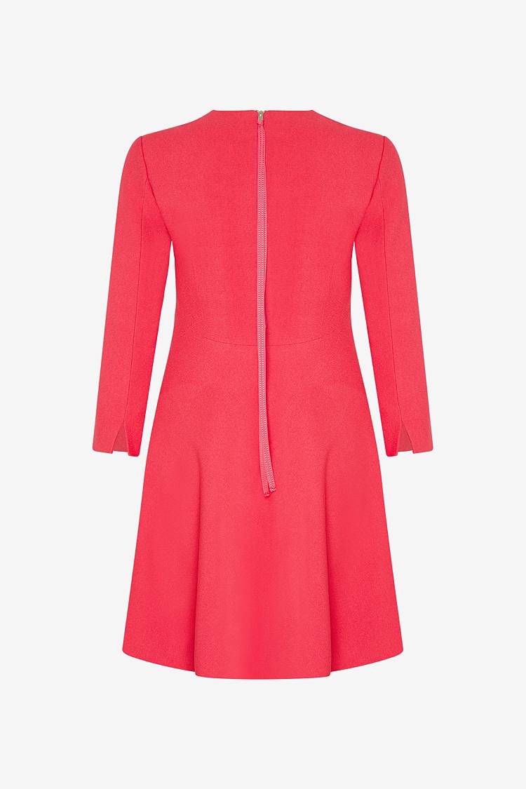 Sly 010 Minimalistisches langärmliges Kleid aus Crêpe Letzte 2 Tage