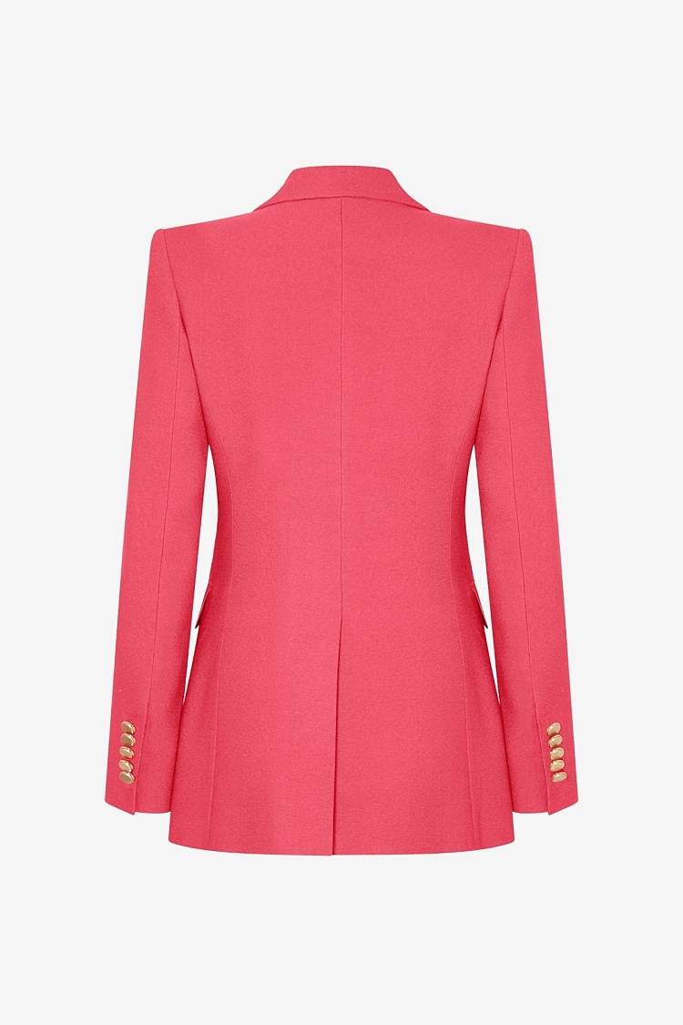 Sly 010 Taillierter Einknopf-Blazer aus Crêpe-Envers-Satin Letzter Tag