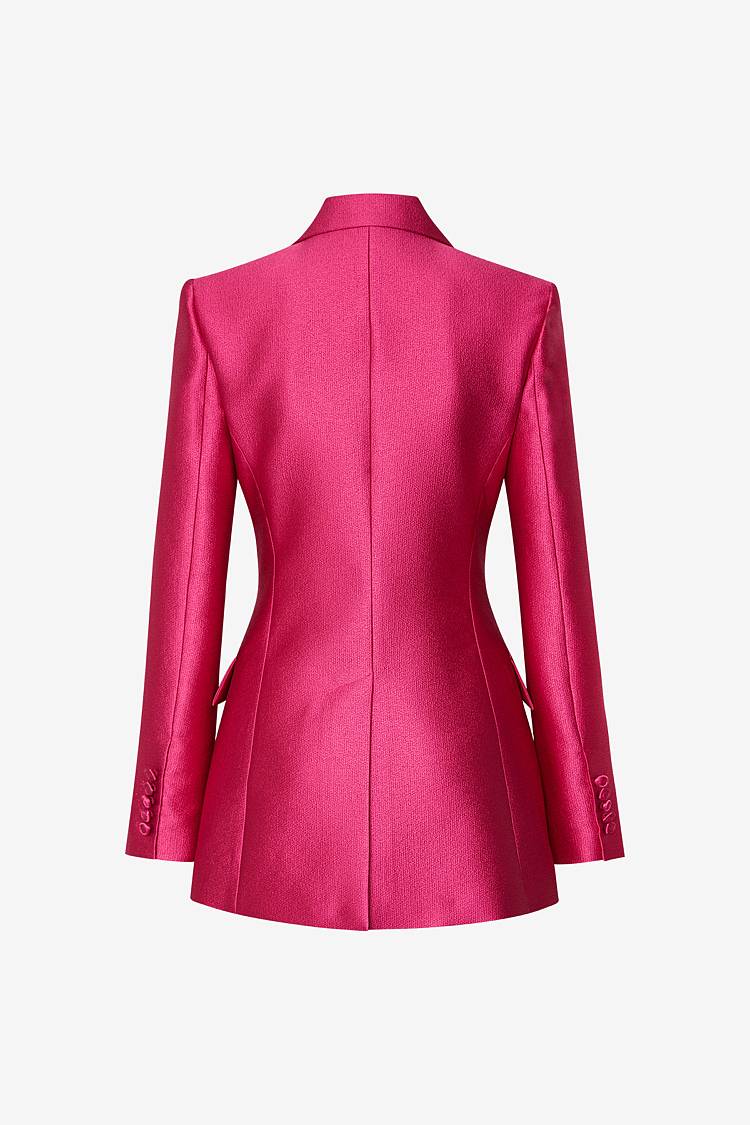 Sly 010 Asymmetrischer taillierter Blazer aus Taft Discount Store für neue Produkte