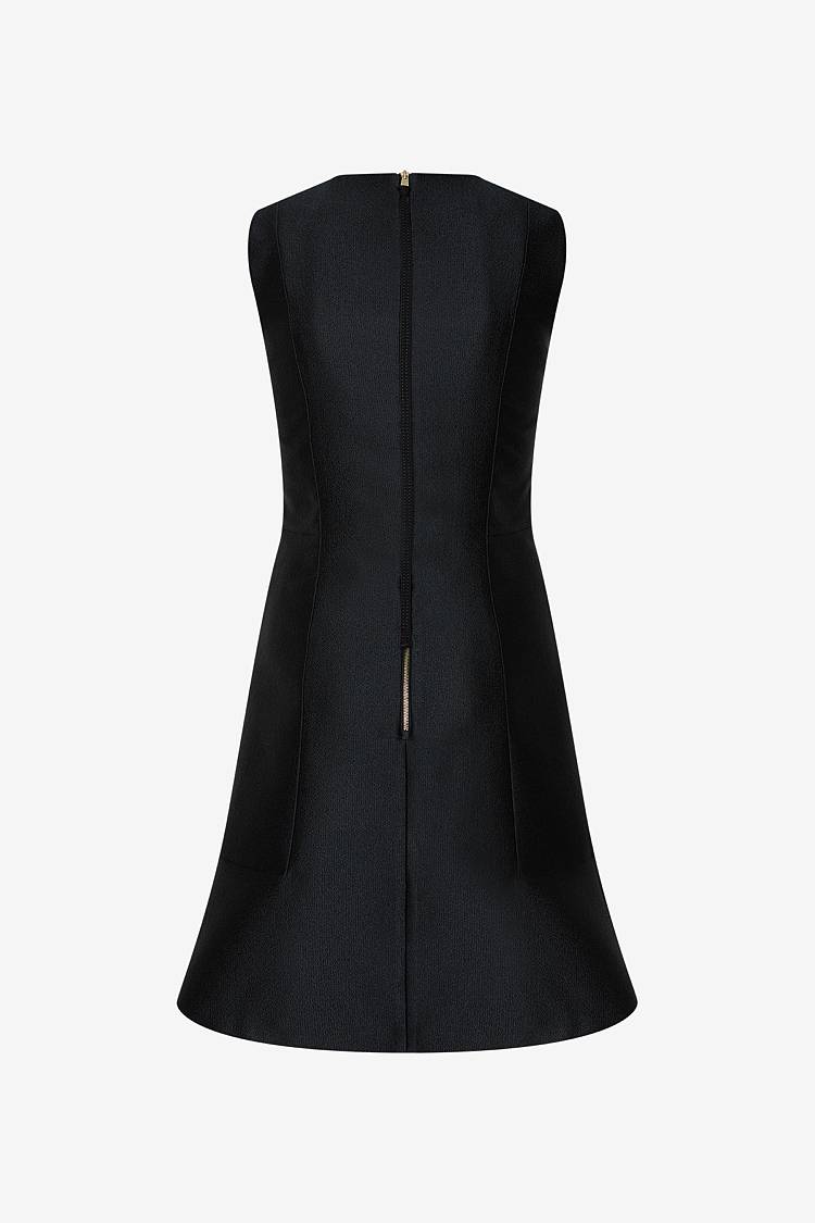 Sly 010 Ärmelloses tailliertes Kleid aus Taft Kostenloser Versand international