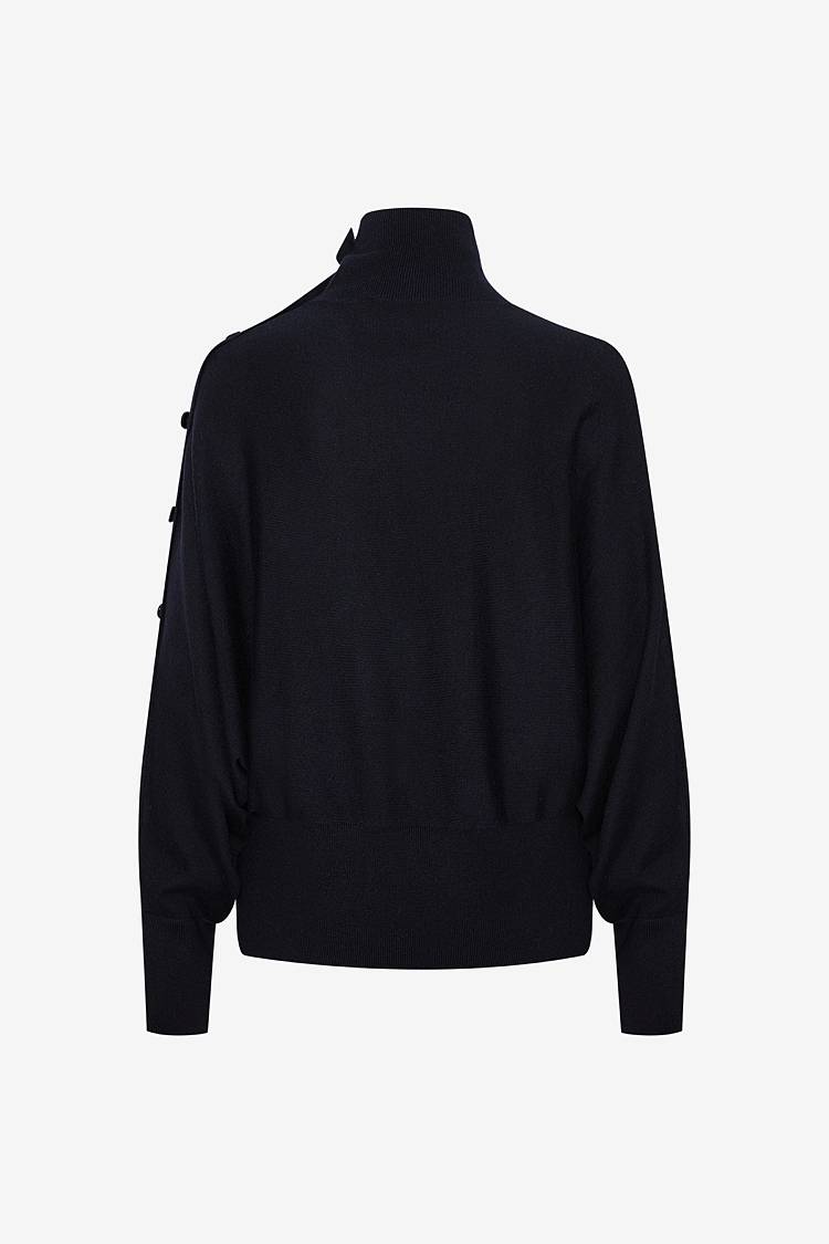 Sly 010 Rollkragenpullover mit Zierknöpfen Letzter Tag