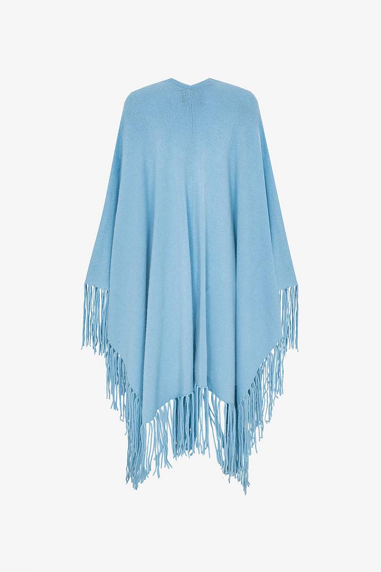 Sly 010 Kaschmir Poncho mit Fransen Bis zu 55% Rabatt