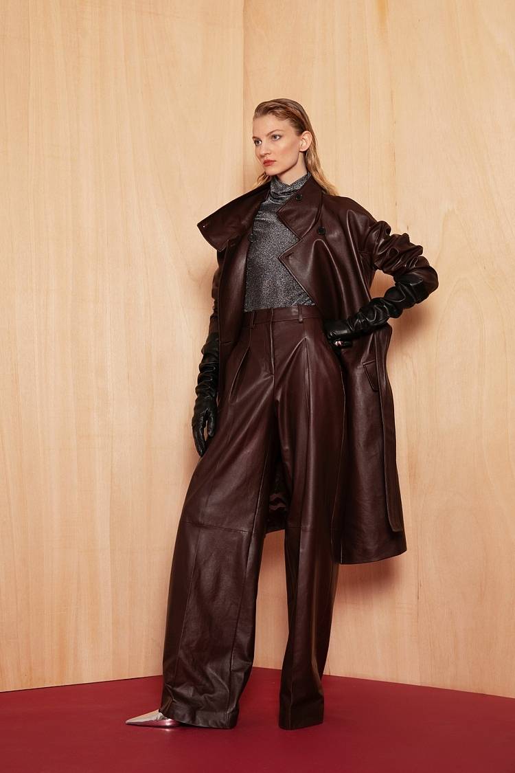Sly 010 Elegante Marlene-Hose aus weichem Nappa-Leder Verkauf