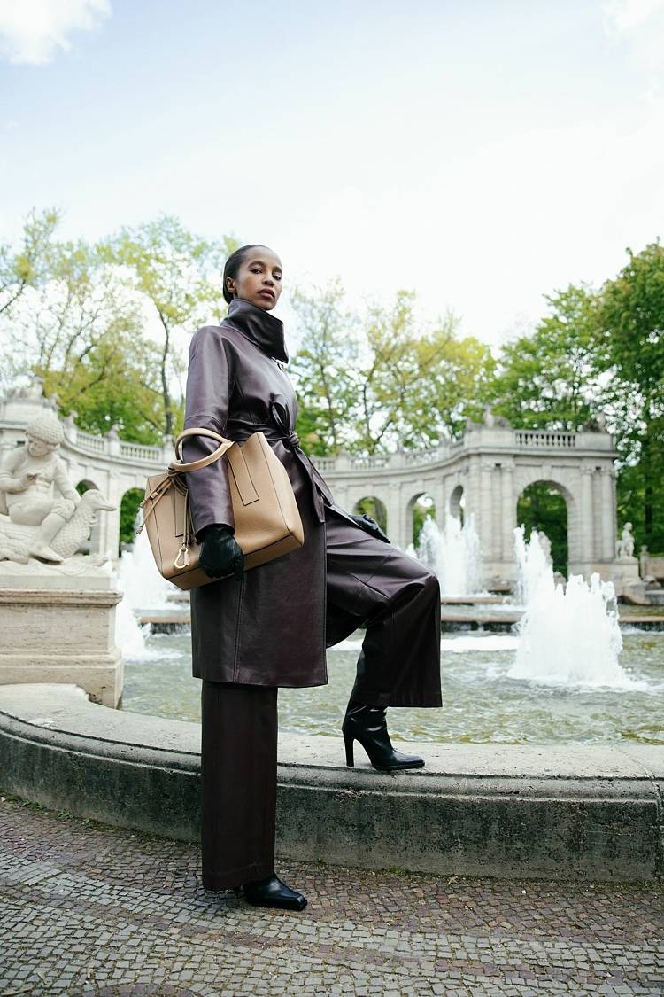 Sly 010 Elegante Marlene-Hose aus weichem Nappa-Leder Verkauf