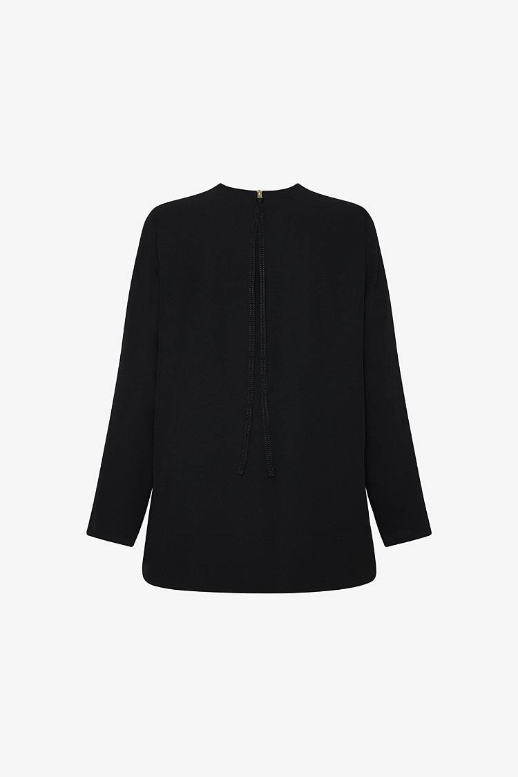 Sly 010 Elegantes geradliniges Top aus Crêpe Vatertagsangebot