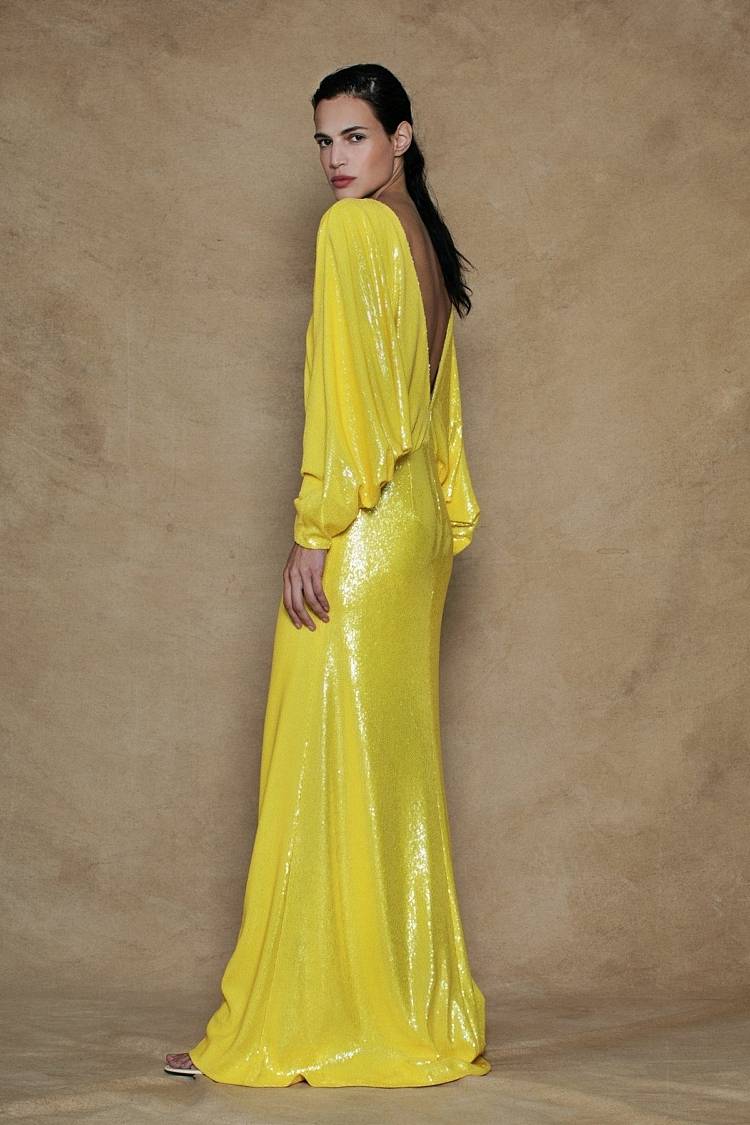 Sly 010 Bodenlanges Paillettenkleid Auslauf