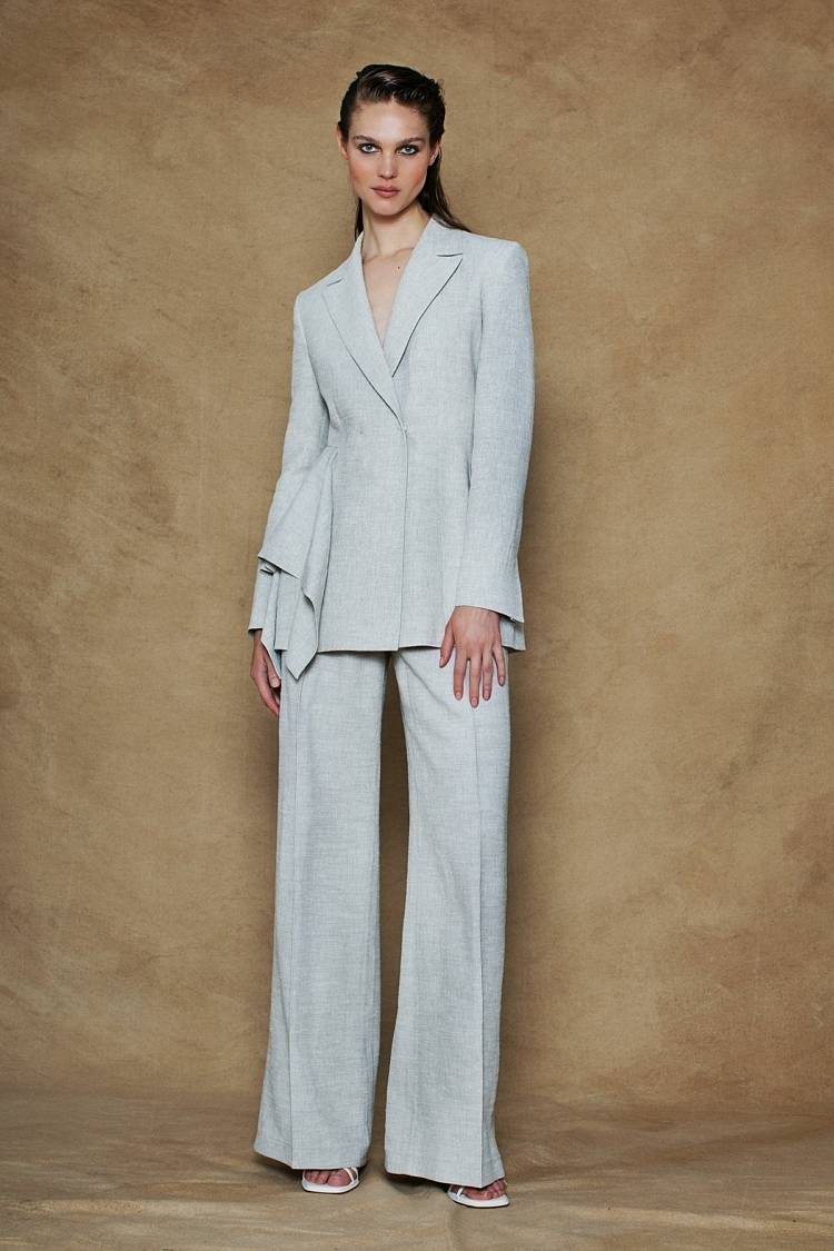 Sly 010 Blazer mit Volant aus Leinengemisch Osterangebot