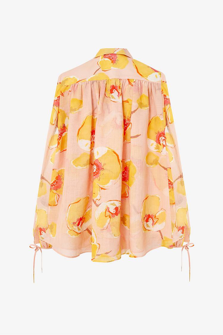 Sly 010 Ramie-Bluse mit Joch Lagerräumung