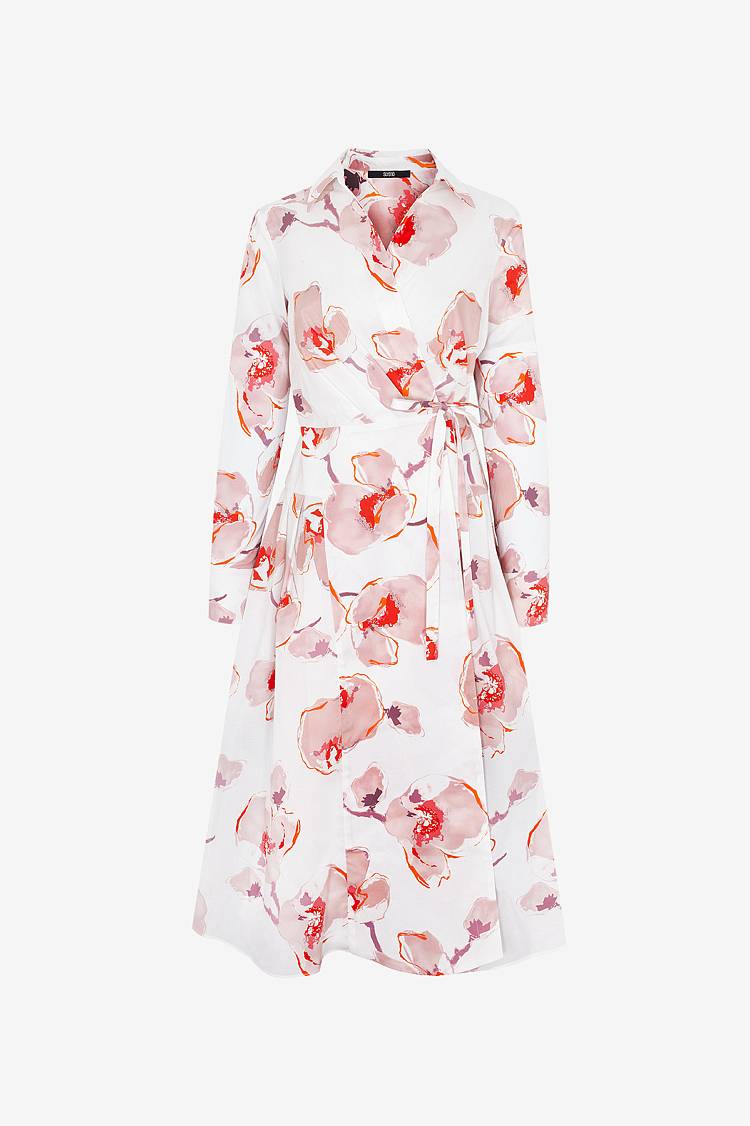 Sly 010 Midi-Wickelkleid aus Baumwolle mit Blumendruck Nur für heute