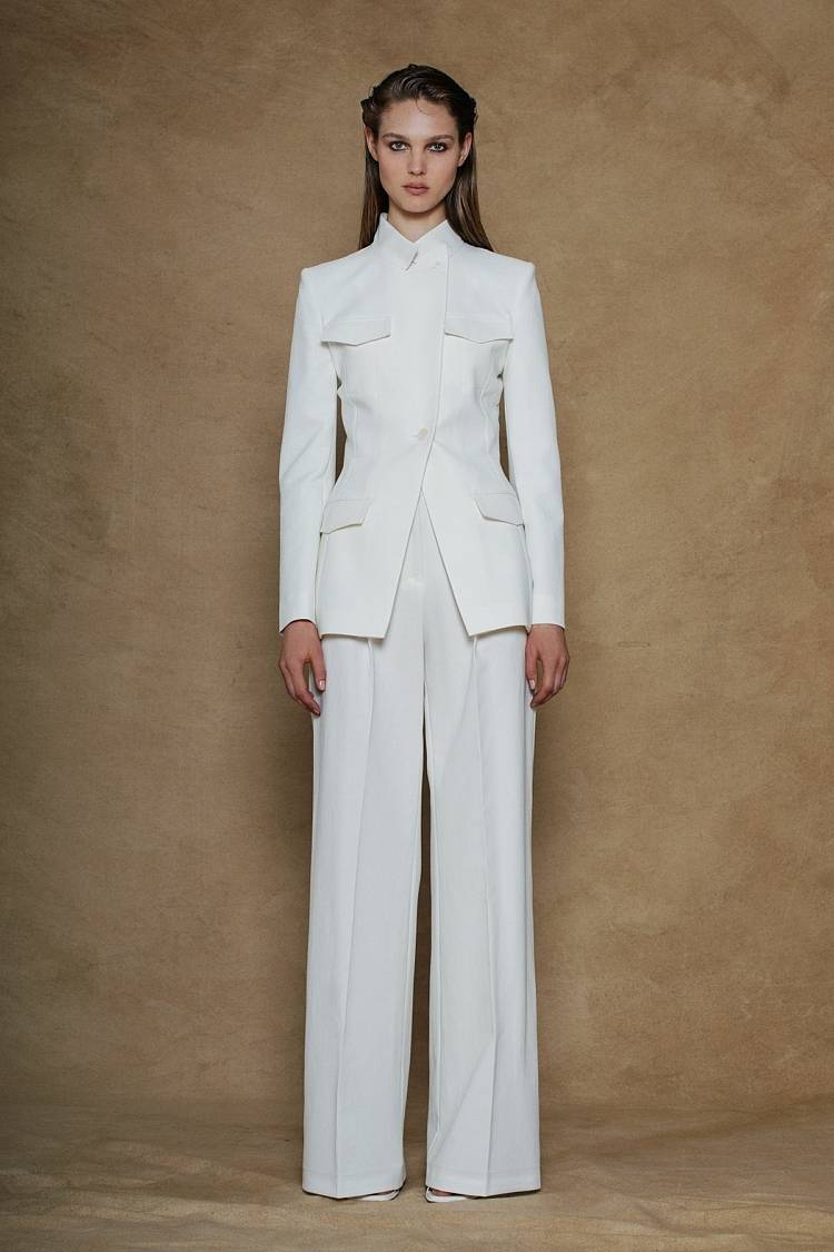 Sly 010 Taillierter Blazer aus Baumwoll-Crêpe Vierteljährliche Förderung