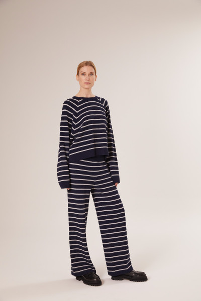 ﻿Sosue Antonia Cropped Stripes Blue Bis zu 55% Rabatt