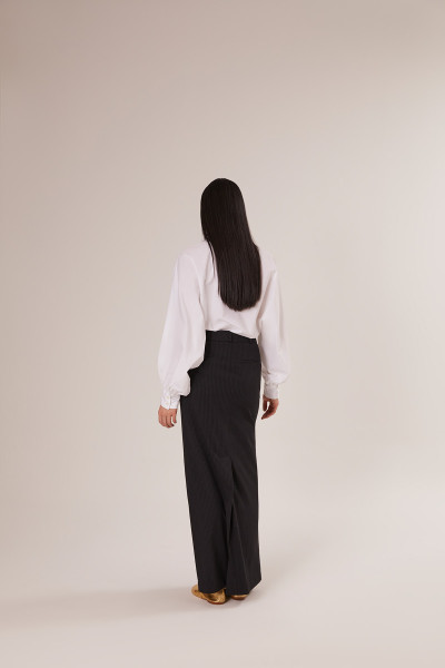 Sosue Pinstripe Skirt Black Günstiger Verkauf
