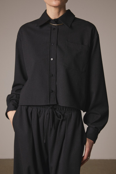 Sosue Pants Pinstripe Black Fabrikverkauf