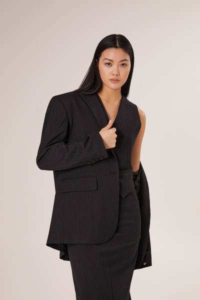 Sosue Pinstripe Blazer Black Blitzverkäufe