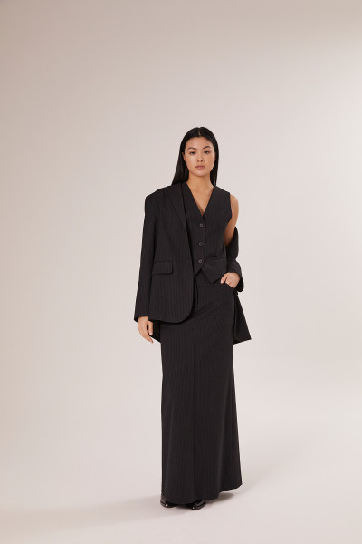 Sosue Pinstripe Blazer Black Blitzverkäufe