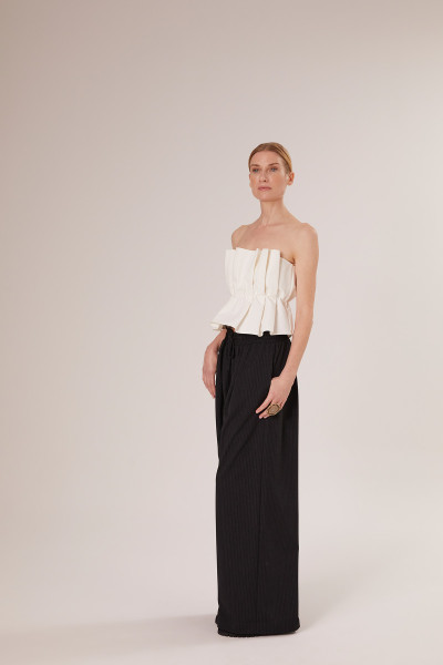 Sosue Pleat Top White Fabrikpreis