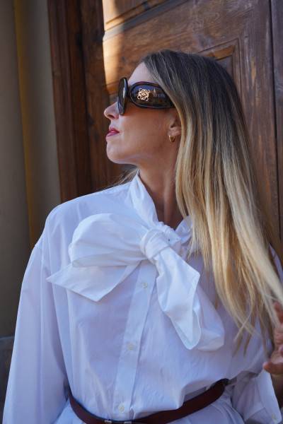 Sosue Bow Blouse White Günstig kaufen