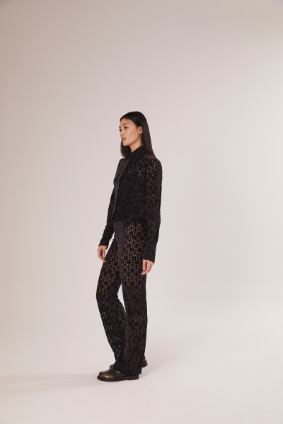 Sosue Lace Pants Black Preisnachlass