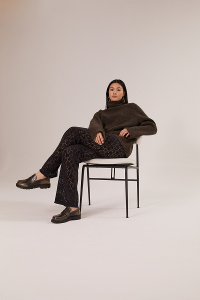 Sosue Lace Pants Black Preisnachlass