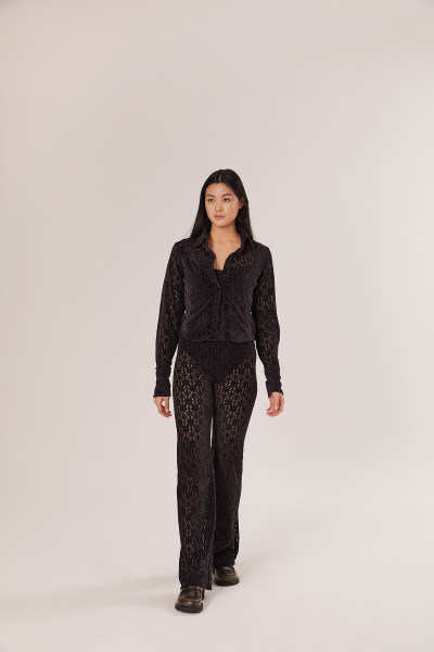 Sosue Lace Pants Black Preisnachlass