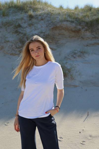 Sosue Half Sleeve White Große Rabatte