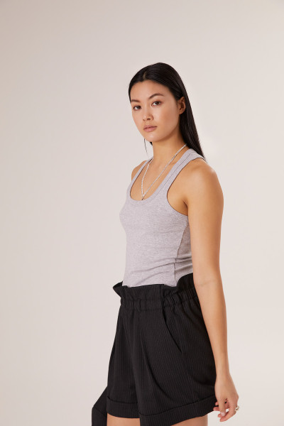 Sosue Tank Top Rip Grey Tägliche Deals