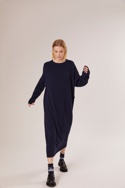 Sosue Wrap Dress Dark Blue Clearance-Verkauf